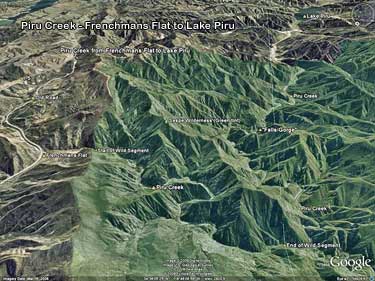 Google Earth overview of Piru Creek.