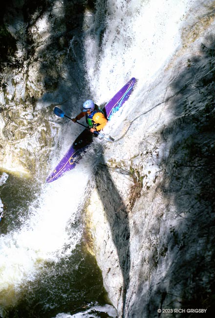 Gary Gunder on the second drop of the double falls (El Nino).