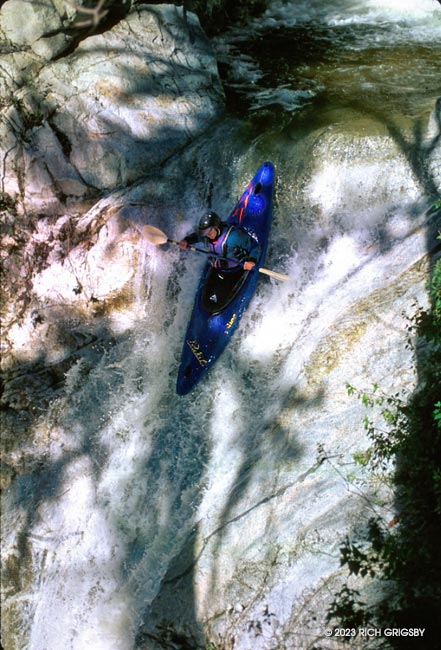 Gary Valle on the second drop of the double falls (El Nino).