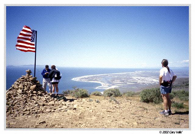 Summit of Mugu Peak. Pt. Mugu in background. (Southern California)