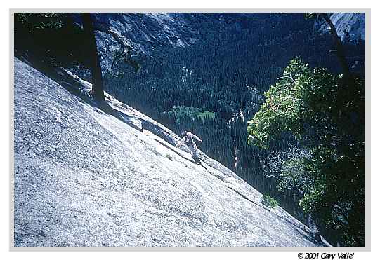 YOSEMITE, Climber on Royal Arches