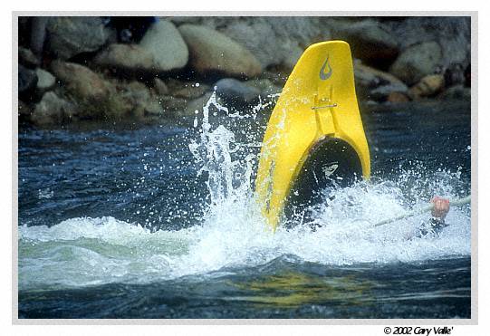 N.F. Kern River, Kayaker Cartwheels at Riverside Park