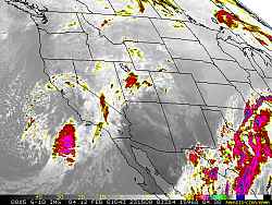 GOES-10 IR Color Enhanced 02/12/01 2315z