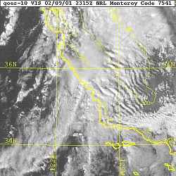 NRL GOES-10 Visible Central Calif. 02/09/01 2315z