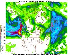 NCEP ETA 60 hr Precip Forecast from 12z 12/13/02