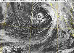 NRL GOES-10 VIS 02/25/03 0000z ( 02/24 4;00 pm)