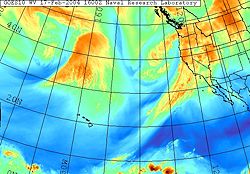 GOES-10 Water Vapor (NRL) 1600z 8:00 am PST