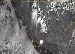 GOES-10 Visible Satellite Photo (NRL) 2300z 4:00 pm PDT Julu 2, 2004