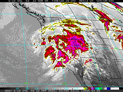 NRL GOES-10 IR Satellite Photo 03/22/05 20:15z 12:15 pm PST