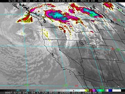 GOES-10 IR Satellite Photo 06/17/05 15:30z 8:30 am PDT