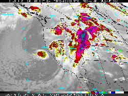 GOES-10 IR Satellite Image - 10/20/04 8:00 AM PDT