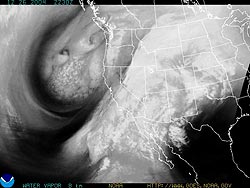 GOES-10 Water Vapor Satellite Photo 12/26/04 22:30z 2:30 pm PST