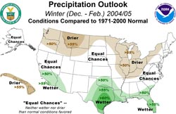 NOAA Winter Precipitation Outlook 10/06/04