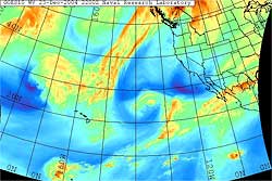 GOES-10 Water Vapor Satellite Photo 12/23/04 22:00z 2:00 pm PST
