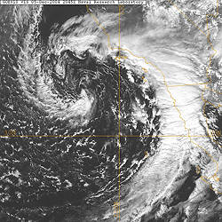GOES-10 Visible Satellite Photo 12/05/04 20:45z 12:45 pm PST