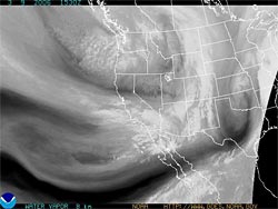 NOAA GOES-10 Water Vapor Image 7:30 A.M. PST 03/09/06