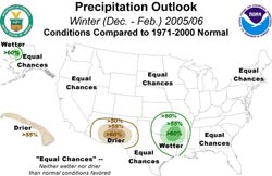 NOAA Winter Precipitation Outlook - Issued 10/12/05
