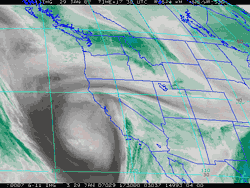 GOES-11 Water Vapor Image From 9:30 am PST 01/29/07