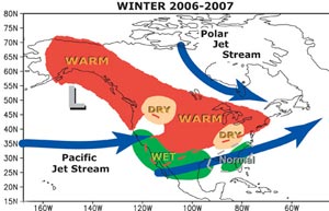 Projected Winter 2006-2007 El Nino Impacts NOAA Oct. 19 Winter Outlook