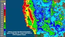 HPC 5 Day Precipitation Forecast for the period ending January 8, 2008 4:00 a.m. PST