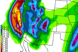 HPC 5 Day Precipitation Forecast for the period ending January 8, 2008 4:00 a.m. PST