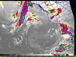 GOES-11 IR Satellite (RAMDIS) November 29, 2007 12:30 a.m. PST