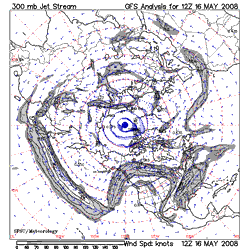 SFSU 300mb Jetstream Analysis - 5/16/08 12z