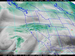 GOES-11 Water Vapor 4/01/08 10:00 am PDT