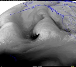 UW GOES-11 Water Vapor February 22, 2008 1:00 pm PST