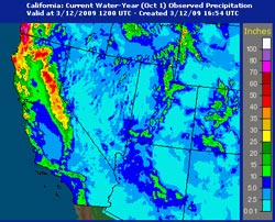 AHPS Observed Precipitation October 1, 2008 to Date