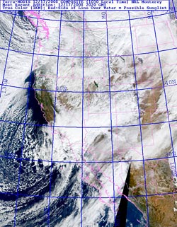 TerraModis West 1km True Color - December 17, 2008 10:30 a.m. PST