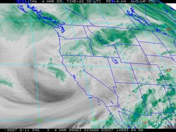 GOES-11 Water Vapor - Tuesday, March 4, 2009 2:30 p.m. PST
