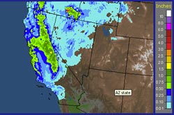 AHPS 24 Hour Precipitation for the 24 hours ending March 4, 2010 - 4:00 a.m. PST