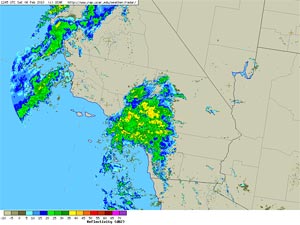 UCAR NEXRAD Regional Composite Image February 6, 2010 - 4:45 a.m. PST