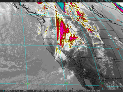 GOES-11 IR Satellite Image Tuesday, Sept. 29, 2009 1:30 p.m. PDT