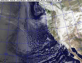 NRL Day/Night Visible Satellite Image - April 4, 2010 - 9:00 a.m. PDT