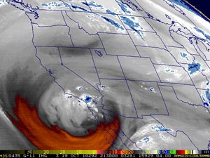 RAMDIS GOES-11 Water Vapor Image October 19, 2010 at 2:30 p.m.