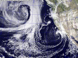 NRL GOES-15 Visible/IR Satellite Image from Sunday, March 25, 2012 at 1:31 pm PDT