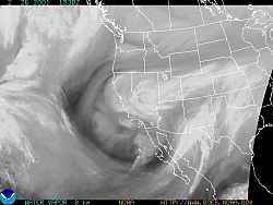 Complex Upper Low - GOES10WV 02/26/01 1530z