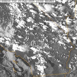 NRL GOES-10 Visible Satellite Photo 02/25/05 23:30z 3:30 pm PST