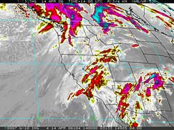 GOES-10 IR Image Friday at 7:00 A.M. PDT 4/14/06