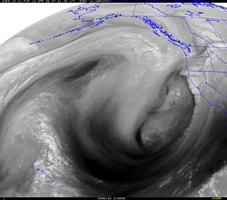 GOES-10 Water Vapor Image (UW-MAD) - Wednesday at 2:00 P.M. PDT 4/12/06
